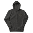 Sudadera con capucha unisex con logotipo izquierdo bordado de marca auténtica y auténtica.