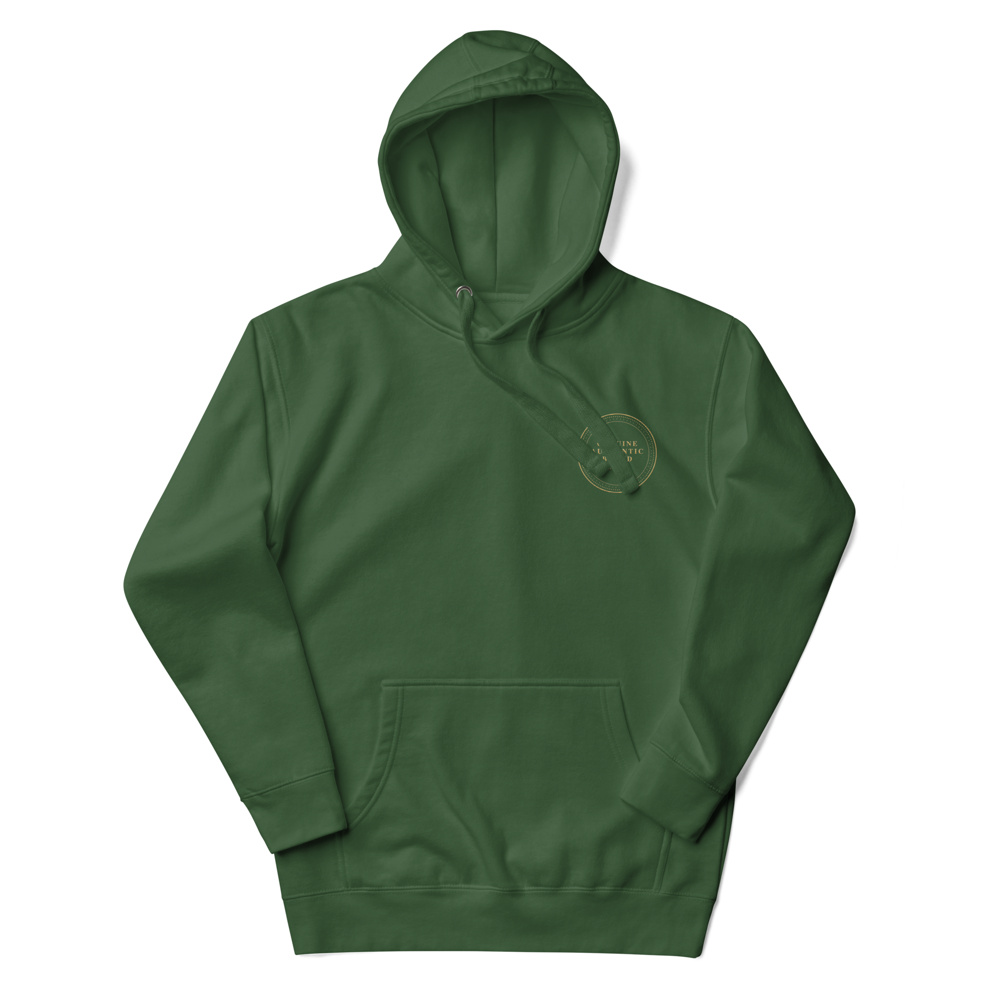 Sudadera con capucha unisex con logotipo izquierdo bordado de marca auténtica y auténtica.