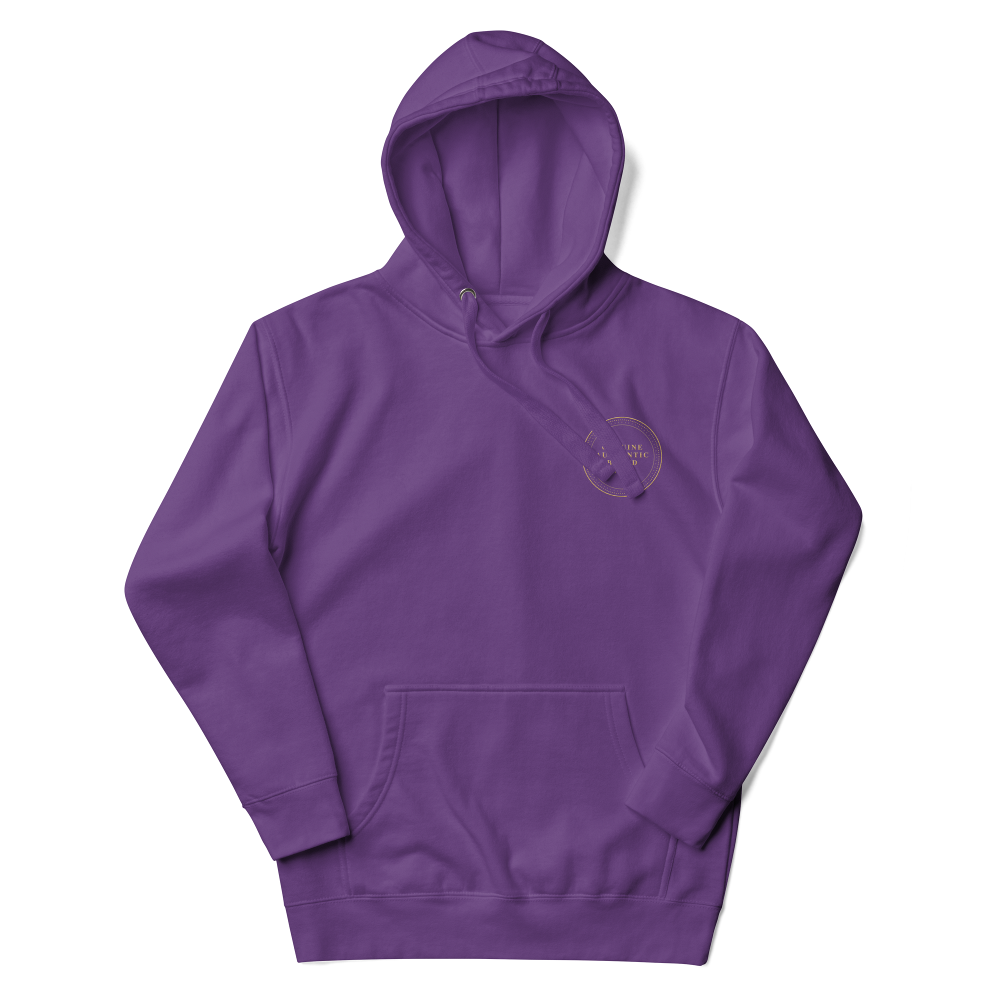Sudadera con capucha unisex con logotipo izquierdo bordado de marca auténtica y auténtica.