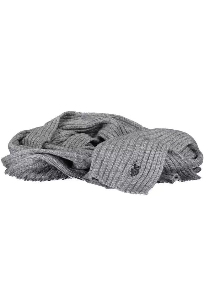US POLO ASSN. Eleganter grauer Schal aus Woll-Kaschmir-Mischung