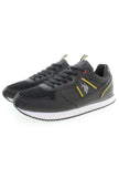 U.S. POLO ASSN. Sleek Black Lace-Up Sneakers with Logo Detail