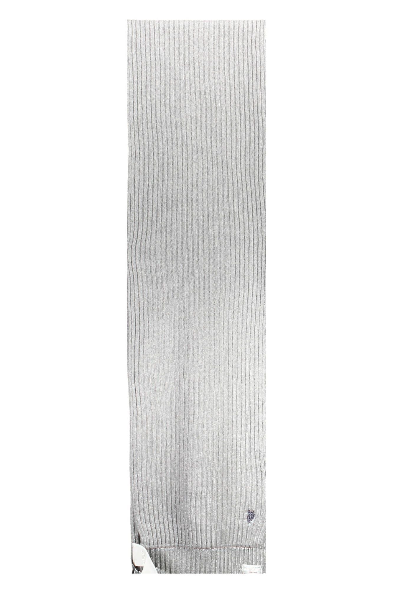 U.S. POLO ASSN. Elegant Gray Wool-Cashmere Blend Scarf