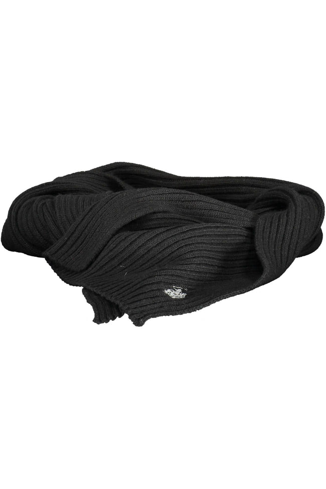 US POLO ASSN. Eleganter schwarzer Schal aus Woll-Kaschmir-Mischung