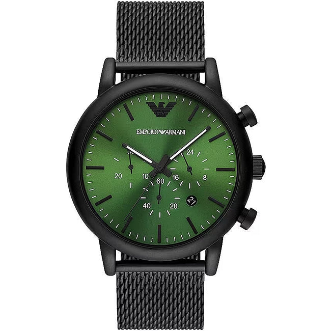 Emporio Armani Trendy Green Dial Chronograph Watch