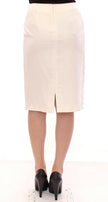 Andrea Incontri White Cotton Floral Embroidery Skirt - GENUINE AUTHENTIC BRAND LLC  