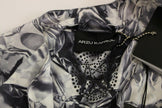 Arzu Kaprol Gray Blue Silk Sleeveless Top Shirt Blouse - GENUINE AUTHENTIC BRAND LLC  