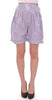 Licia Florio Purple Above-Knee Wrap Shorts