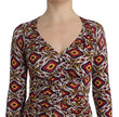 GF Ferre Multicolor Longsleeved Viscose Shift Dress - GENUINE AUTHENTIC BRAND LLC  