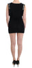 Roccobarocco Black Embellished Jersey Mini Sheath Short Dress - GENUINE AUTHENTIC BRAND LLC  