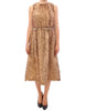 Dolce & Gabbana Brown sleeveless silk dress