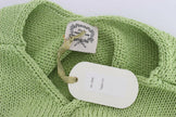 PINK MEMORIES Green Cotton Blend Knitted Sweater - GENUINE AUTHENTIC BRAND LLC  