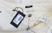 Costume National White Cotton Stretch Flare Jeans