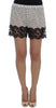Dolce & Gabbana White Black Floral Lace Silk Sleepwear Shorts - GENUINE AUTHENTIC BRAND LLC  
