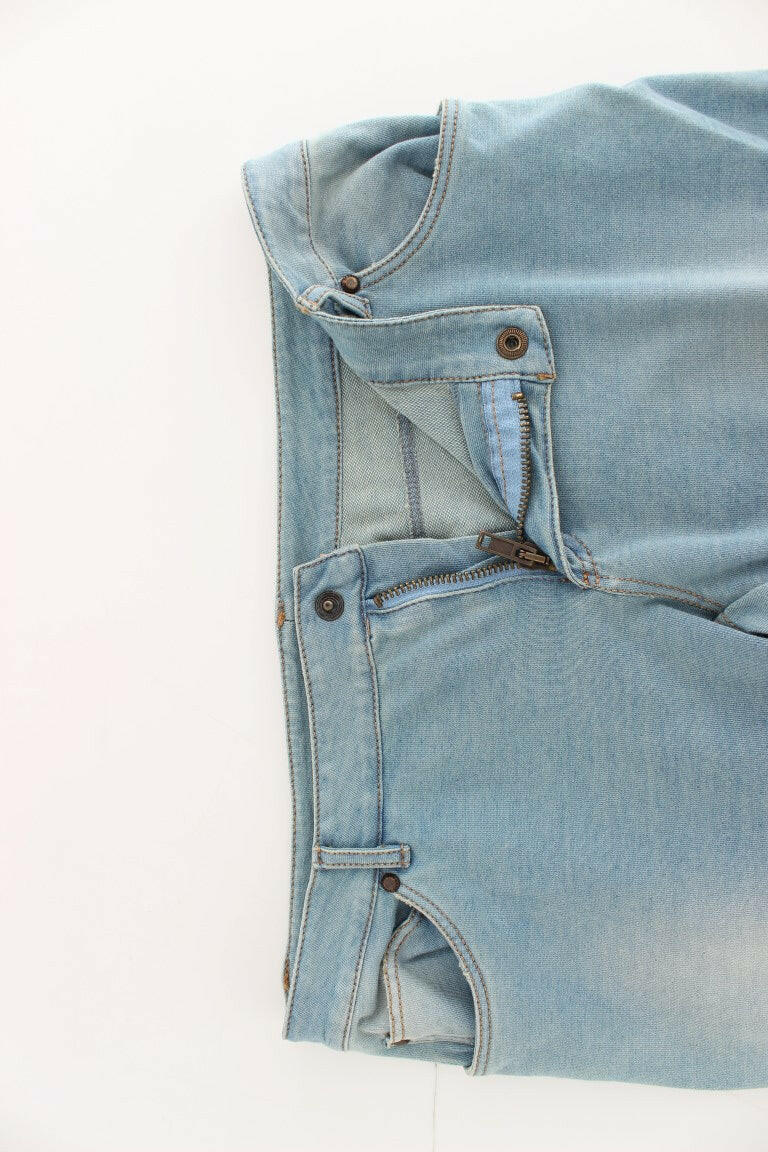 Ermanno Scervino Blue Capri Pants Cropped Jeans - GENUINE AUTHENTIC BRAND LLC  