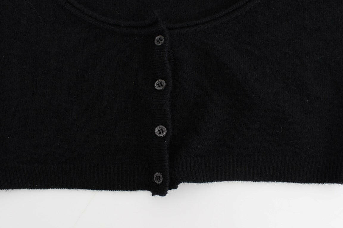 Ermanno Scervino Black Cashmere Cardigan Sweater - GENUINE AUTHENTIC BRAND LLC  