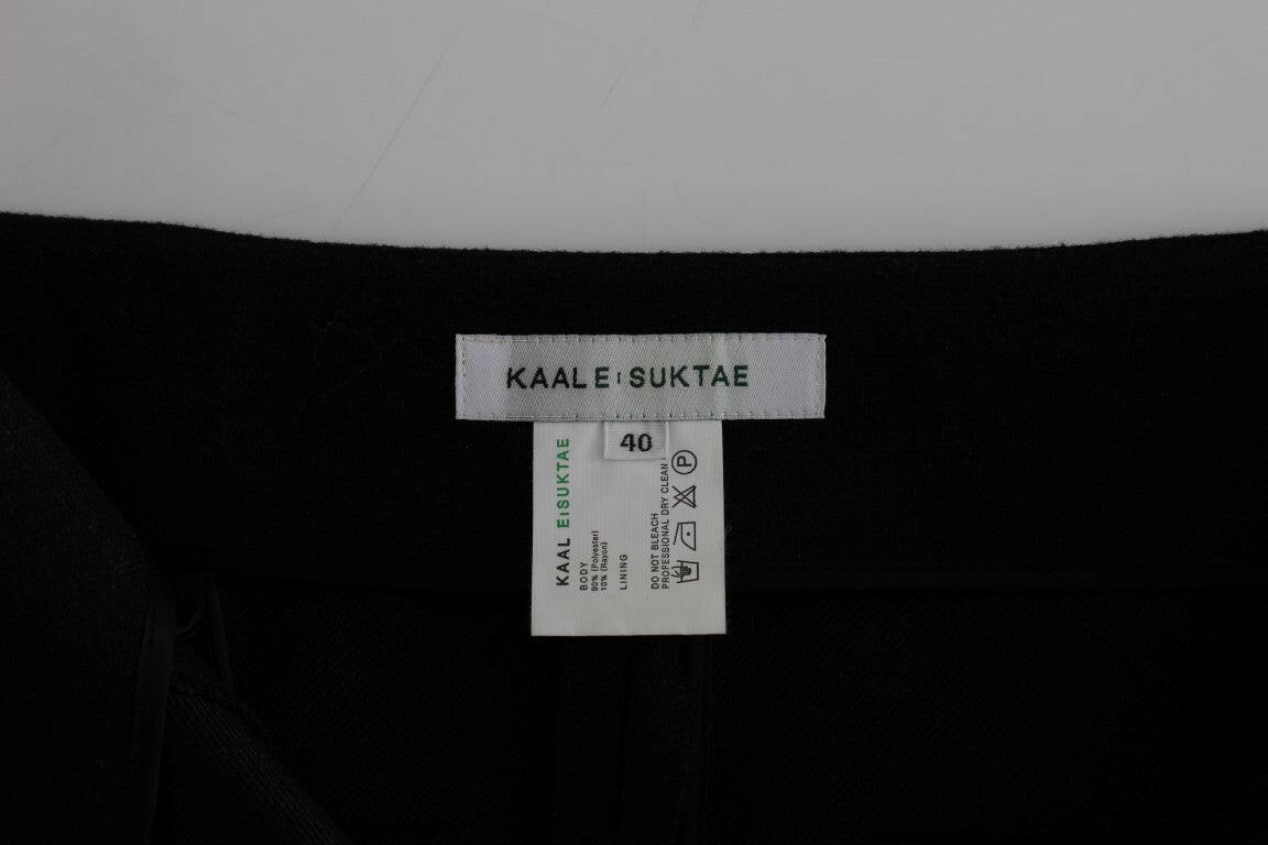 KAALE SUKTAE Black High Waist Straight Slim Dress Pants - GENUINE AUTHENTIC BRAND LLC  