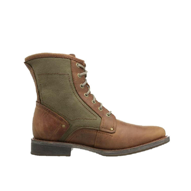 CATERPILLAR P720980 ABE CANVAS MN'S (Medium) Brown/Olive Leather Casual Boots