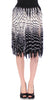 Alice Palmer White Black Knitted Assymetrical Skirt - GENUINE AUTHENTIC BRAND LLC  