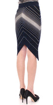Alice Palmer Knitted Chevron Striped Assymetrical Skirt - GENUINE AUTHENTIC BRAND LLC  