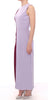 Barbara Casasola Purple Lavender Gown Maxi Silk Long Dress - GENUINE AUTHENTIC BRAND LLC  