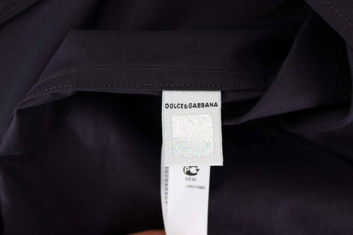 Dolce & Gabbana Purple Striped Cotton Pajama Lounge Shirt - GENUINE AUTHENTIC BRAND LLC  