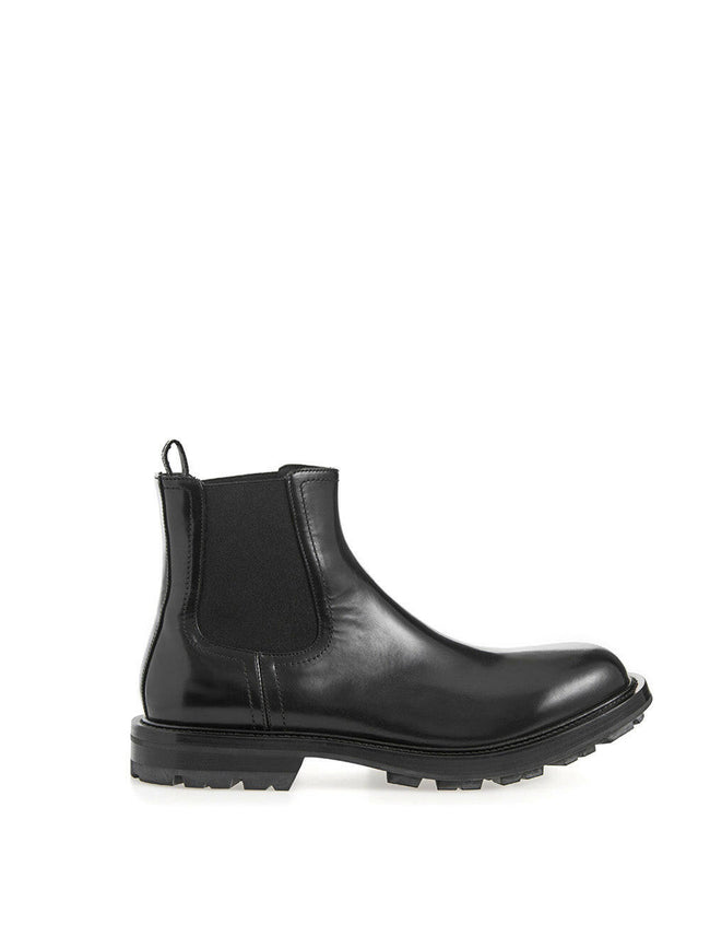 Alexander McQueen Black Leather Chelsea boots - GENUINE AUTHENTIC BRAND LLC  