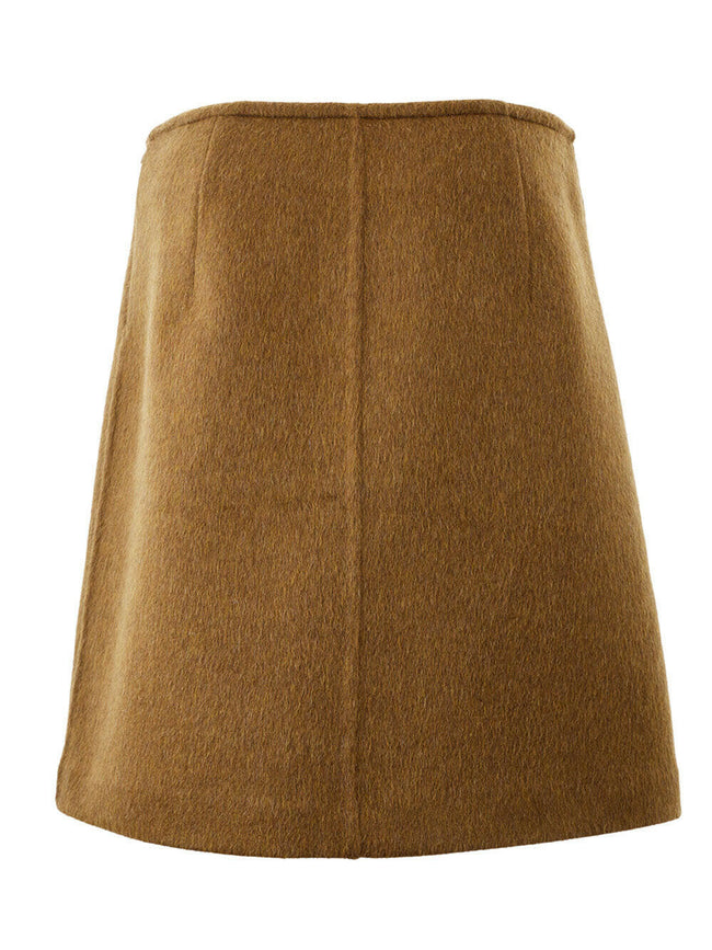 Bottega Veneta Brown Wool Mohair Skirt - GENUINE AUTHENTIC BRAND LLC  