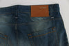 Acht Blue Wash Denim Cotton Stretch Baggy Fit Jeans - GENUINE AUTHENTIC BRAND LLC  