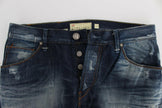 Acht Blue Wash Cotton Denim Regular Fit Jeans - GENUINE AUTHENTIC BRAND LLC  