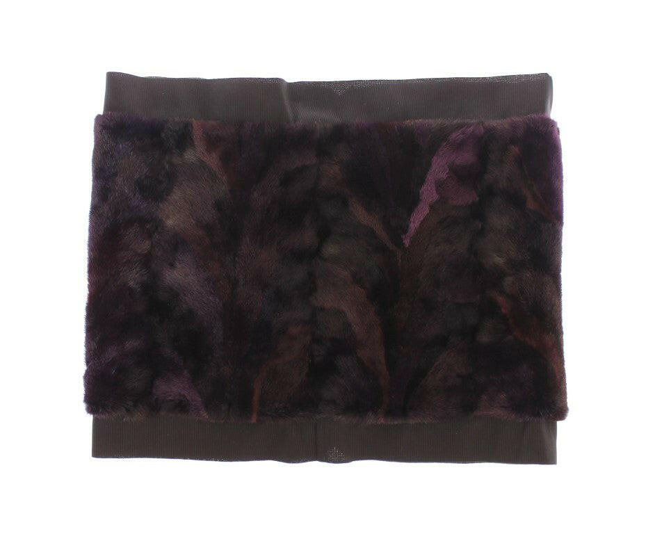 Dolce & Gabbana Purple MINK Fur Scarf Foulard Neck Wrap - GENUINE AUTHENTIC BRAND LLC  