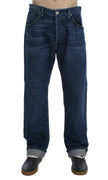 Acht Blue Wash Cotton Baggy Loose Fit Jeans - GENUINE AUTHENTIC BRAND LLC  