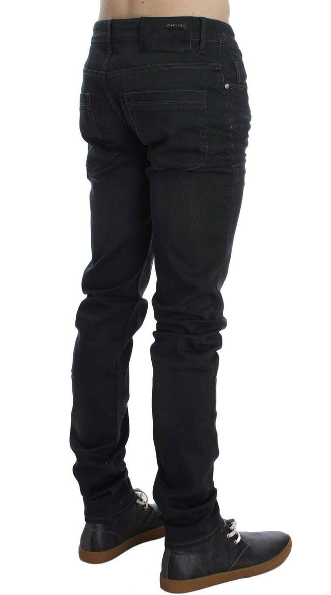 Acht Gray Cotton Stretch Slim Fit Jeans - GENUINE AUTHENTIC BRAND LLC  