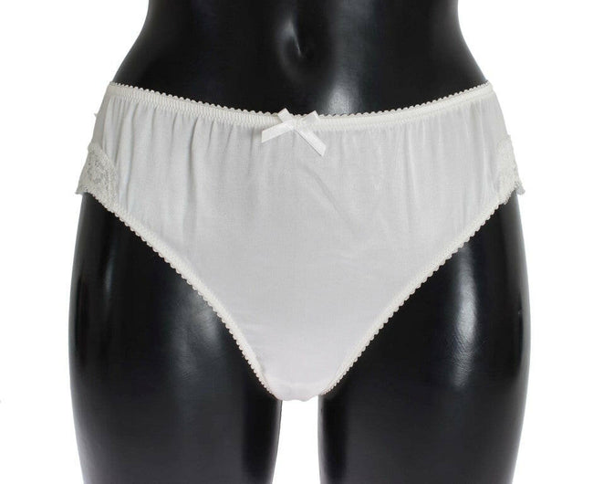 Dolce & Gabbana White Satin Stretch Underwear Panties - GENUINE AUTHENTIC BRAND LLC  