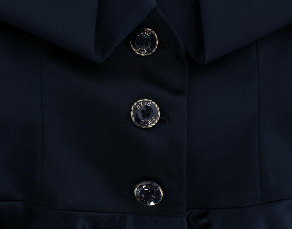 Exte Blue Three Button Single Breasted Blazer Jacket - GENUINE AUTHENTIC BRAND LLC  