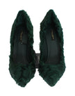 Dolce & Gabbana Green Xiangao Lamb Fur Leather Pumps - GENUINE AUTHENTIC BRAND LLC  