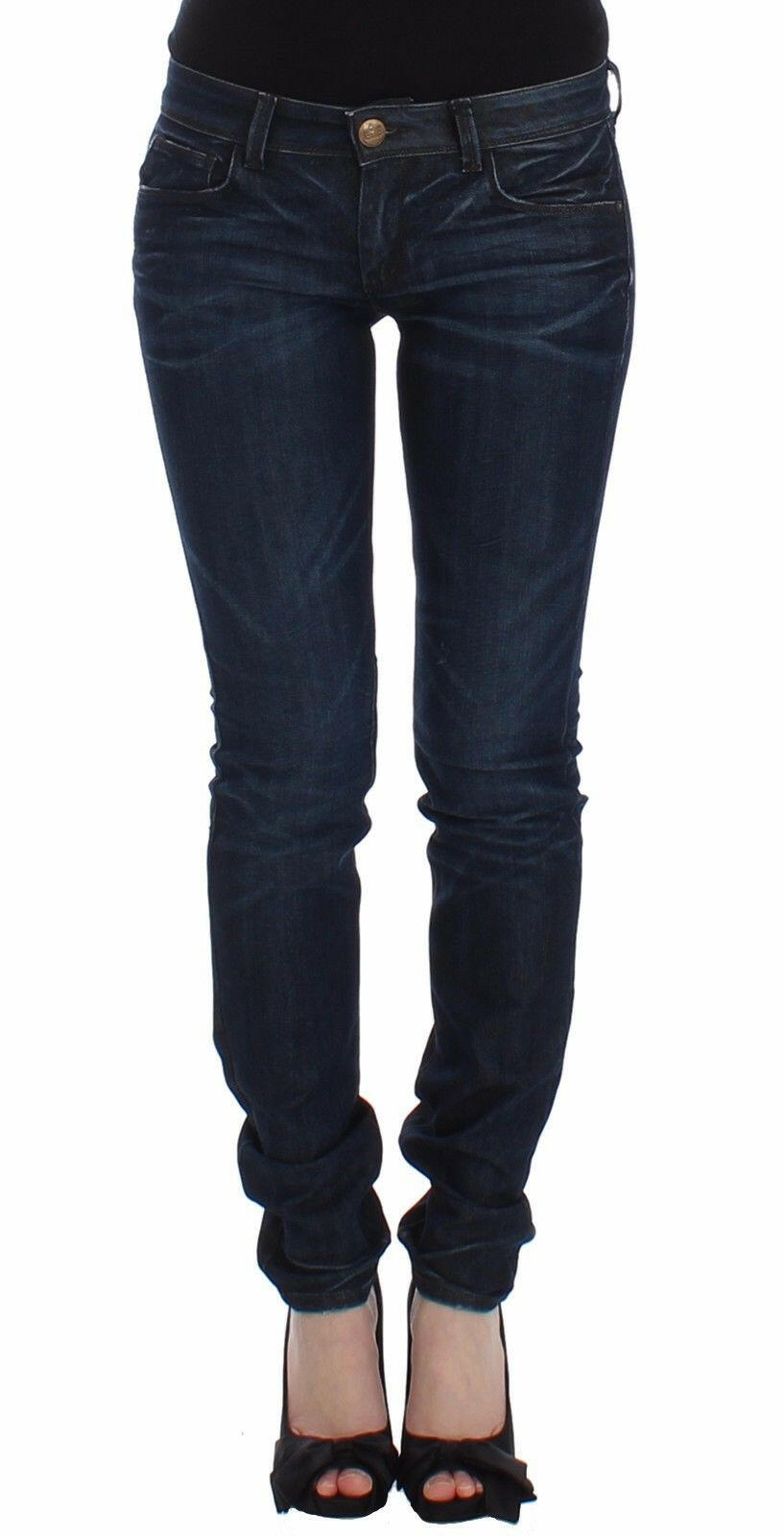 Ermanno Scervino Blue Slim Jeans Denim Pants Skinny Leg Stretch - GENUINE AUTHENTIC BRAND LLC  