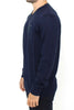 Ermanno Scervino Blue Wool Blend V-neck Pullover Sweater