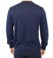 Ermanno Scervino Blue Wool Blend V-neck Pullover Sweater - GENUINE AUTHENTIC BRAND LLC  