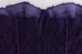 Ermanno Scervino Lingerie Purple Corset Bustier Top Floral Lace - GENUINE AUTHENTIC BRAND LLC  