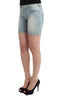 Ermanno Scervino Beachwear Blue Denim City Casual Dress Shorts