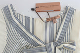 Ermanno Scervino Beachwear Striped Top Blouse Shirt Bow Tank - GENUINE AUTHENTIC BRAND LLC  