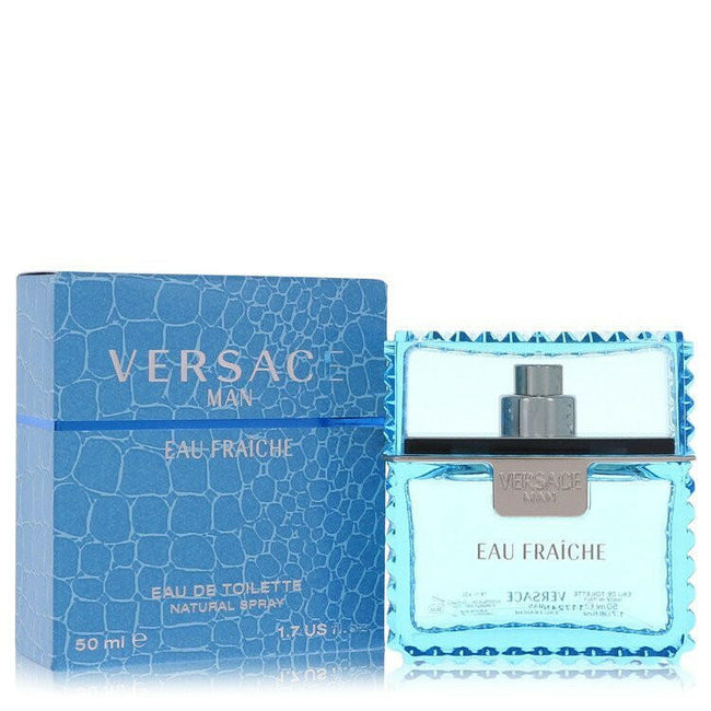 Versace Man by Versace Eau Fraiche Eau De Toilette Spray (Blue) 1.7 oz (Men).