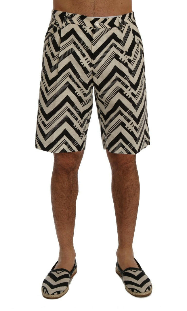 Dolce & Gabbana Striped Casual Knee-High Shorts.