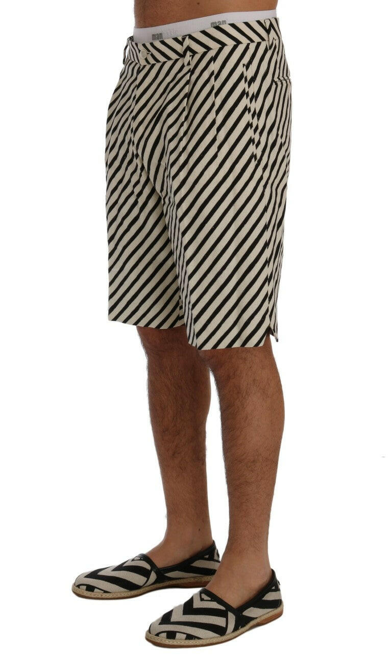 Dolce & Gabbana Striped Hemp Casual Shorts.
