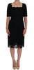 Dolce & Gabbana Elegant Black Knee-Length Sheath Dress.