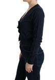 MARGHI LO' Blue Wool Blouse Sweater - GENUINE AUTHENTIC BRAND LLC  