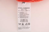 Dolce & Gabbana Elegant Orange Floral Lace Crystal Cardigan Blouse.