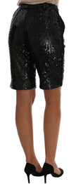 Dolce & Gabbana Black Sequined Fashion Shorts - GENUINE AUTHENTIC BRAND LLC  