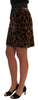 Dolce & Gabbana Elegant Leopard Print A-Line Skirt.