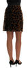 Dolce & Gabbana Elegant Leopard Print A-Line Skirt.